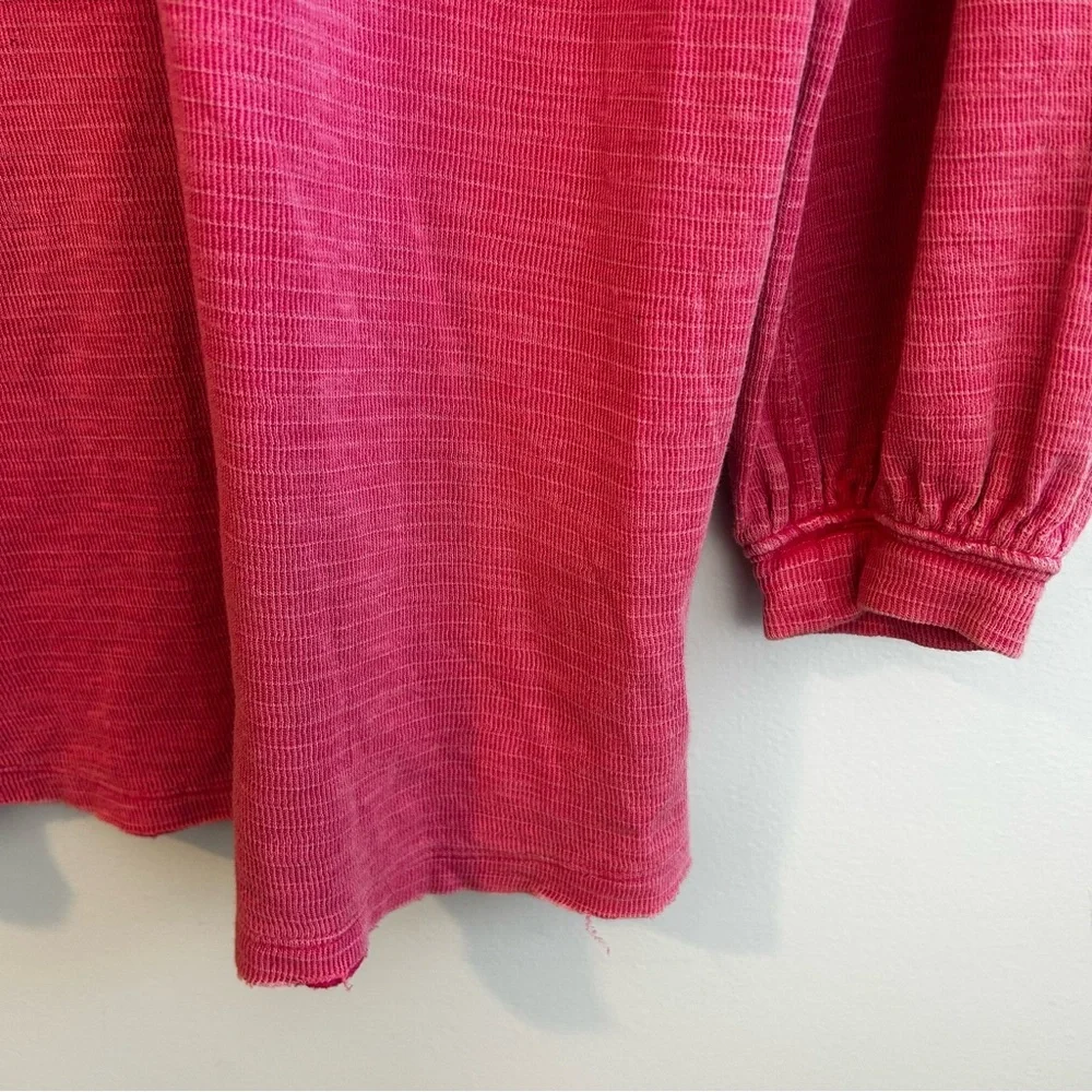 We the Free People Soul Sing Oversized Pink Long Sleeve Tee/Top Size XS